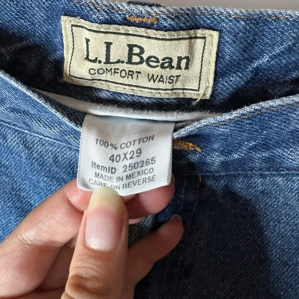 L.L. Bean VTG Comfort Waist Straight Leg Jeans Mens 40x29 Blue Cotton Gorpcore
